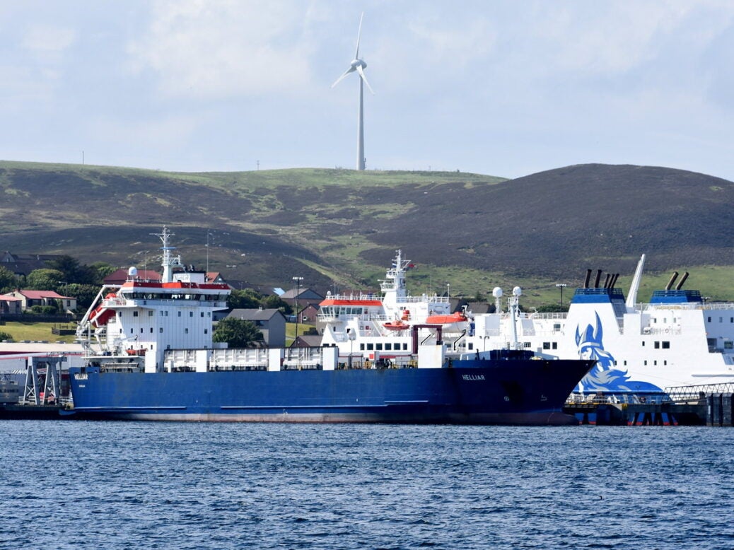 Wind turbine above Lerwick, Shetland.
