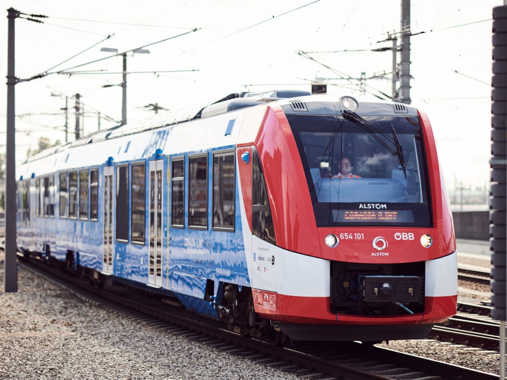 Hydrogen-powered train running in Austria