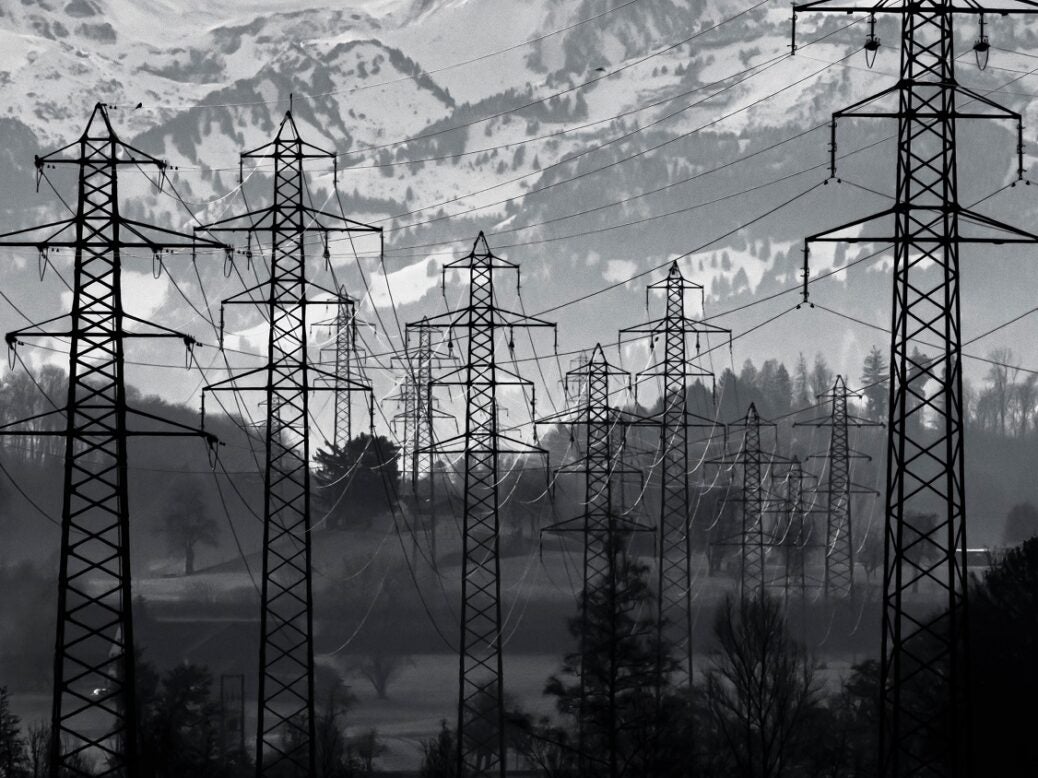 Electricity transmission pylons
