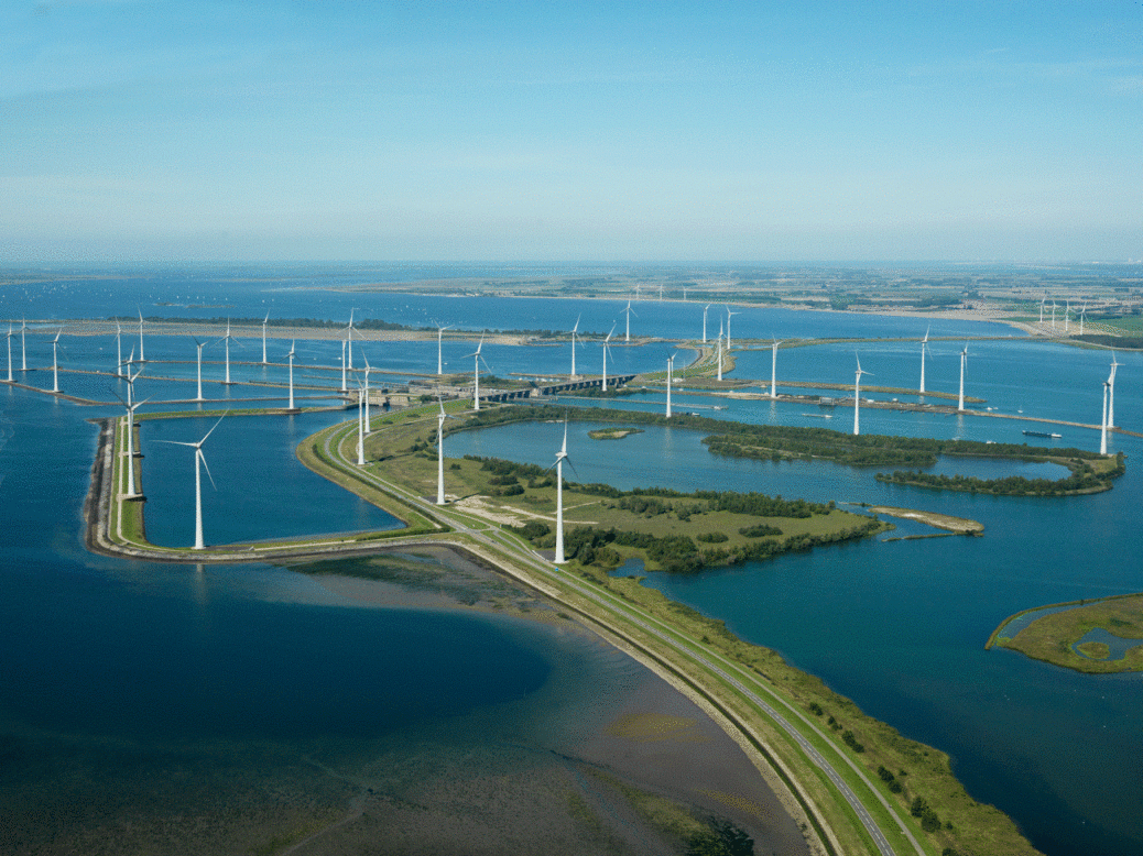 Krammer wind farm, the Netherlands