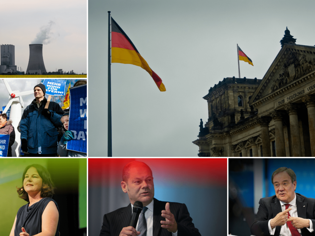 German parliament leaders and election energy issues