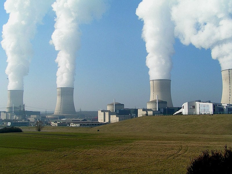 Cattenom nuclear plant cooling towers