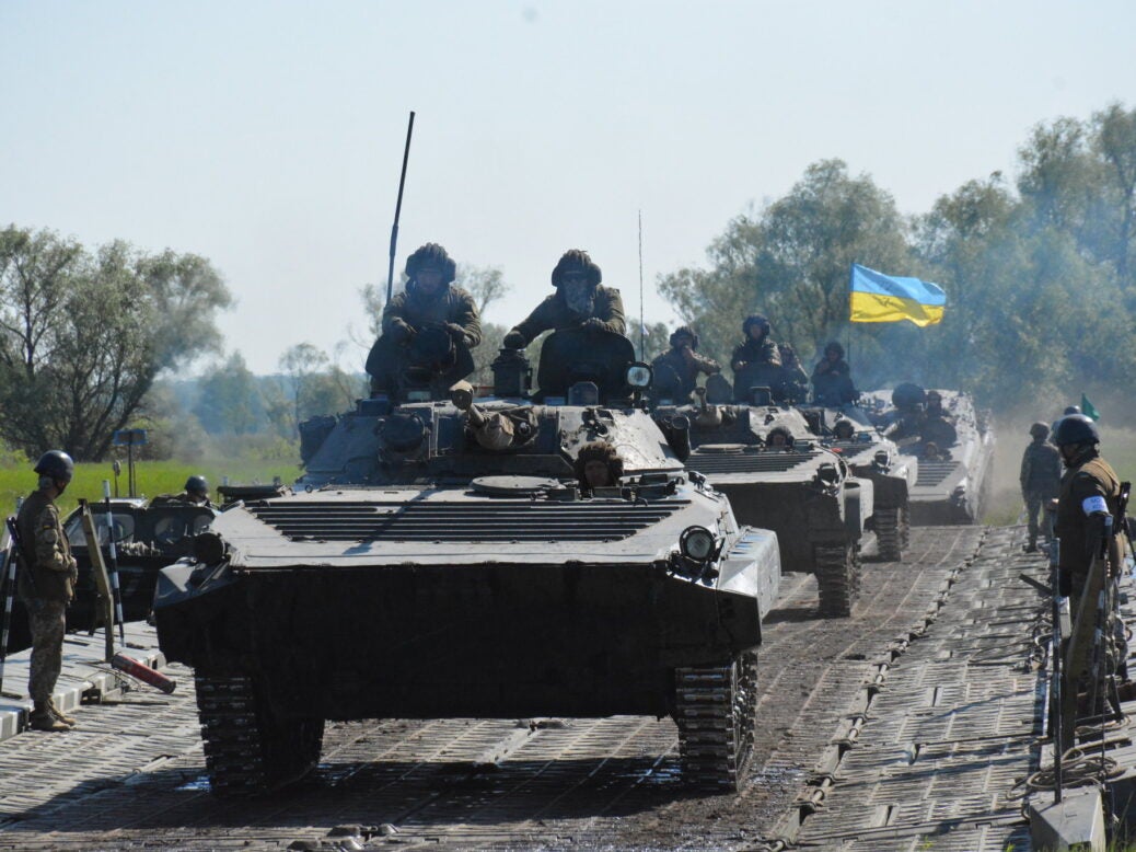 Ukrainian military on exercises