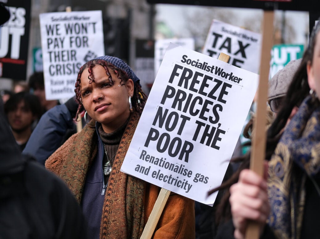 UK energy price protestors