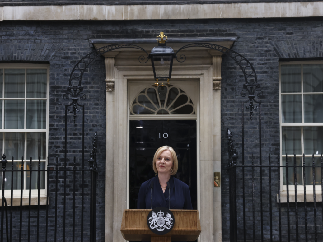 Liz Truss outside Number 10 Downing Street