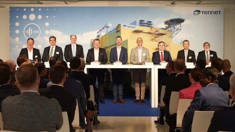 TenneT signing ceremony for investments in the North Sea.