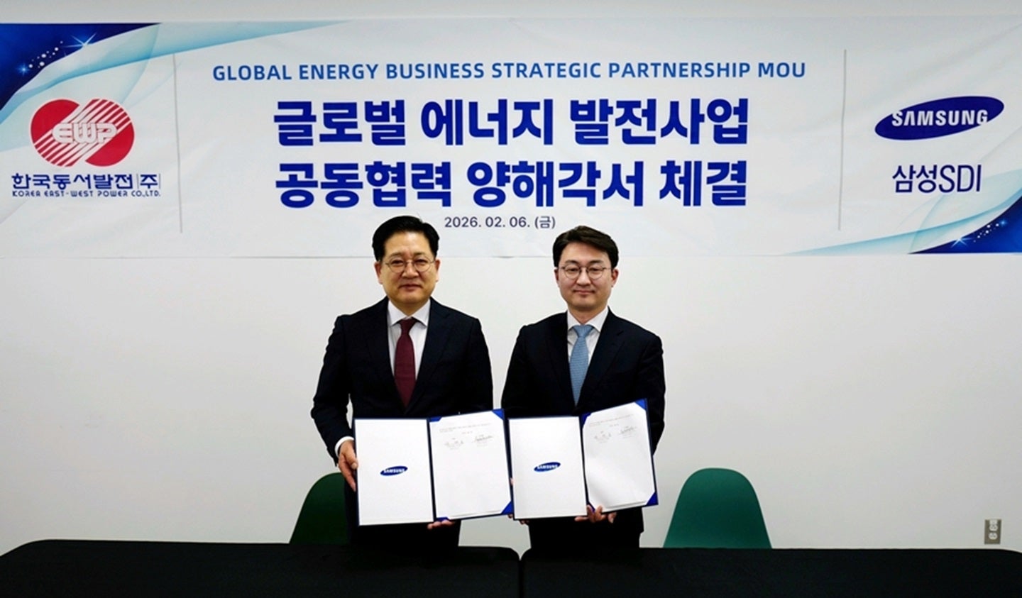 SAMSUNG SDI and Korea East-West Power to develop energy storage projects