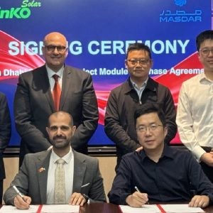 JinkoSolar Masdar sign agreement