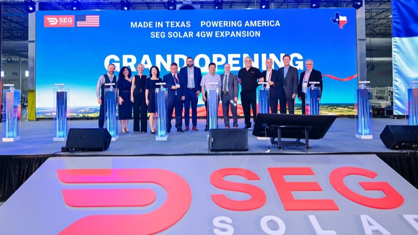 SEG Solar opens second PV module factory, lifting US capacity to 6GW